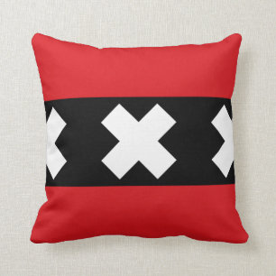 Flag of Amsterdam Throw Pillow