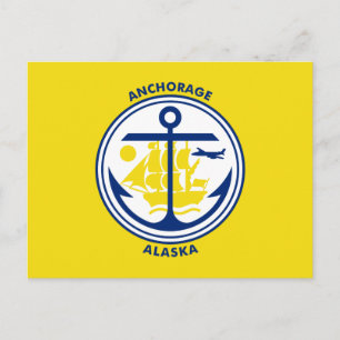 Flag of Anchorage, Alaska Postcard