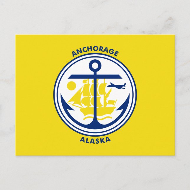 Flag of Anchorage, Alaska Postcard (Front)