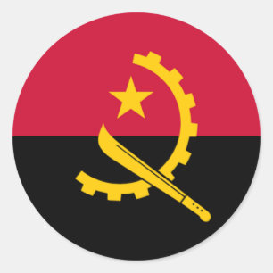 Flag of Angola Classic Round Sticker