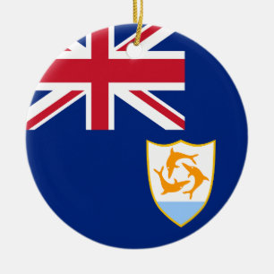 Flag of Anguilla Ceramic Ornament