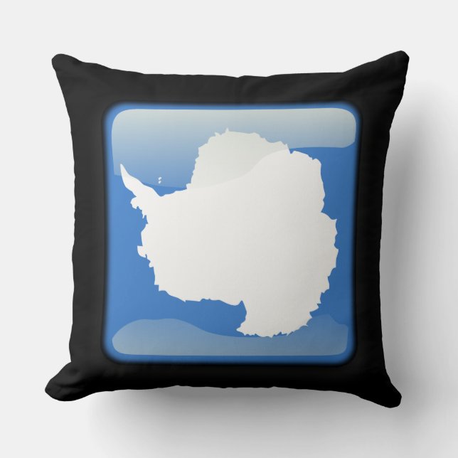 Flag of Antarctica Throw Pillow (Front)