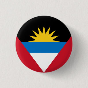 Flag of Antigua and Barbuda, Antiguan Barbudan 1 Inch Round Button
