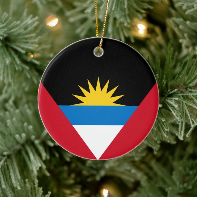 Flag of Antigua and Barbuda Ceramic Ornament (Tree)