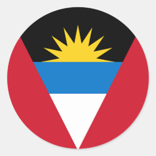 Flag of Antigua and Barbuda Classic Round Sticker