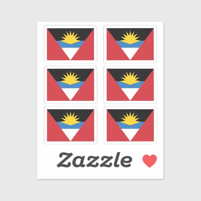 Flag of Antigua and Barbuda Collection pack of 6 (Sheet)