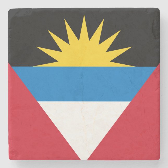 Flag of Antigua and Barbuda Stone Coaster (Front)