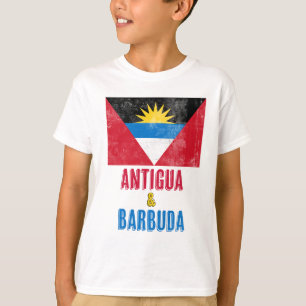 Flag of Antigua & Barbuda Grunge/"Distressed" Look T-Shirt