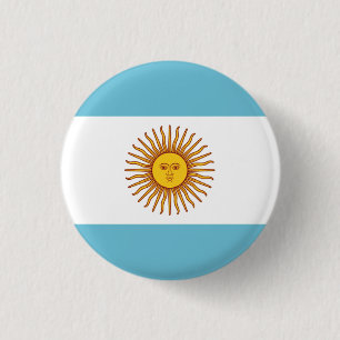 Flag of Argentina 1 Inch Round Button