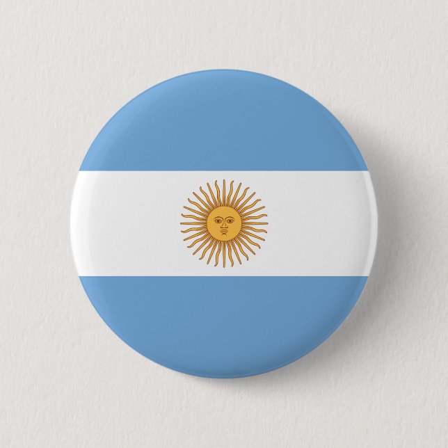 Flag of Argentina 2 Inch Round Button (Front)