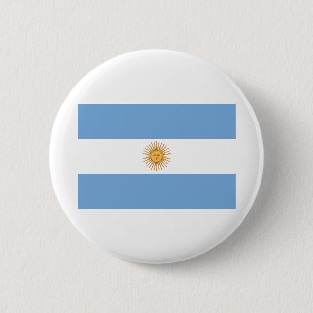 Flag of Argentina 2 Inch Round Button (Front)