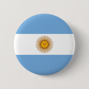 Flag of Argentina - Bandera de Argentina 2 Inch Round Button