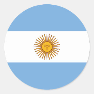 Flag of Argentina - Bandera de Argentina Classic Round Sticker