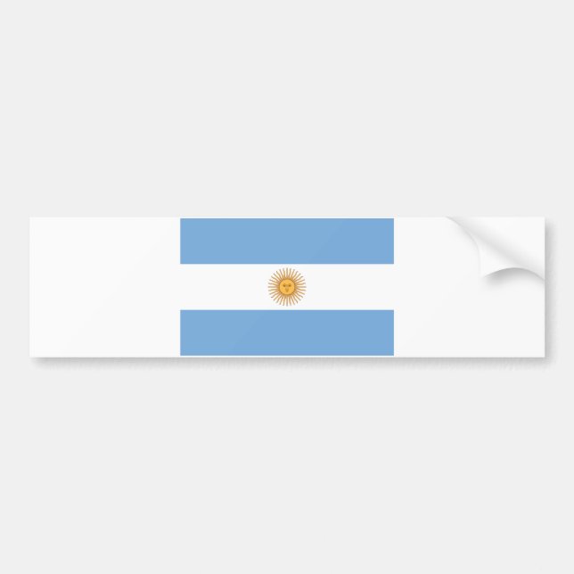 Flag of Argentina Bumper Sticker (Front)