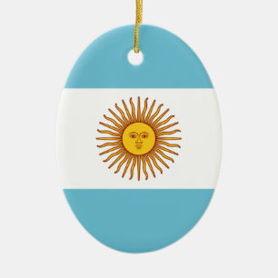 Flag of Argentina Ceramic Ornament