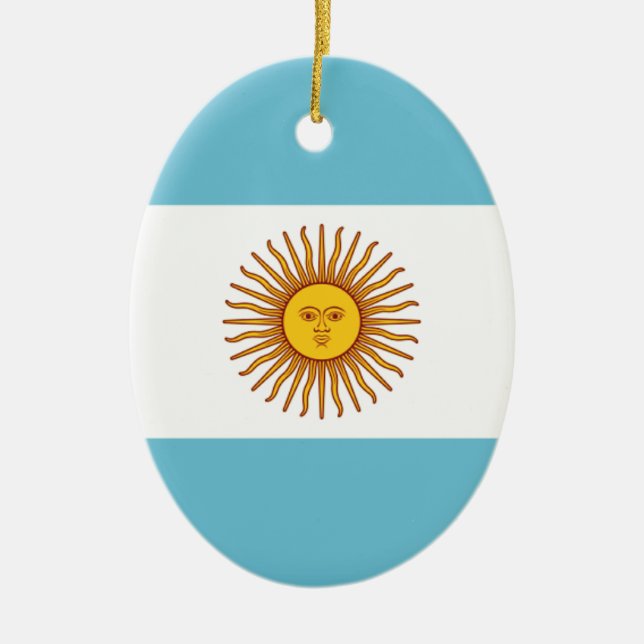 Flag of Argentina Ceramic Ornament (Front)