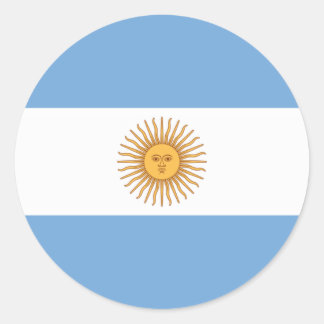 Flag of Argentina Classic Round Sticker