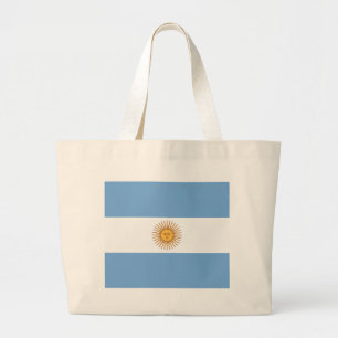 Flag of Argentina Large Tote Bag