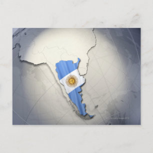Flag of Argentina Postcard