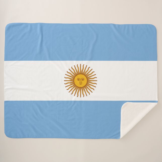 Flag of Argentina Sherpa Blanket (Front (Horizontal))