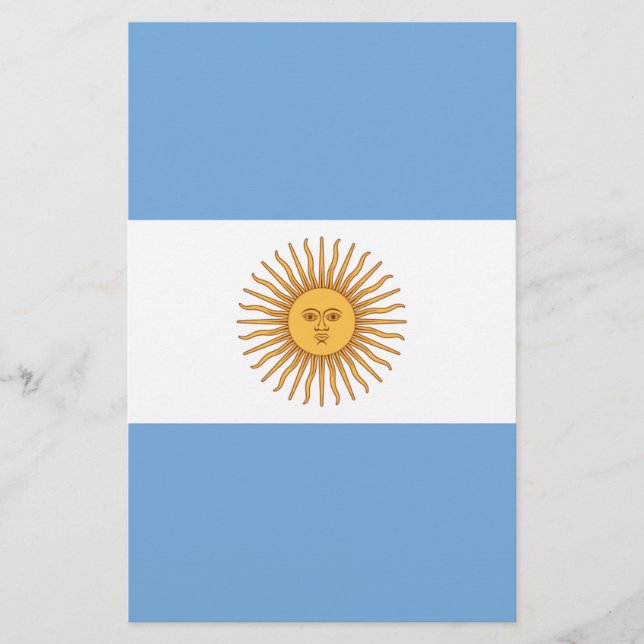 Flag of Argentina Stationery (Front)