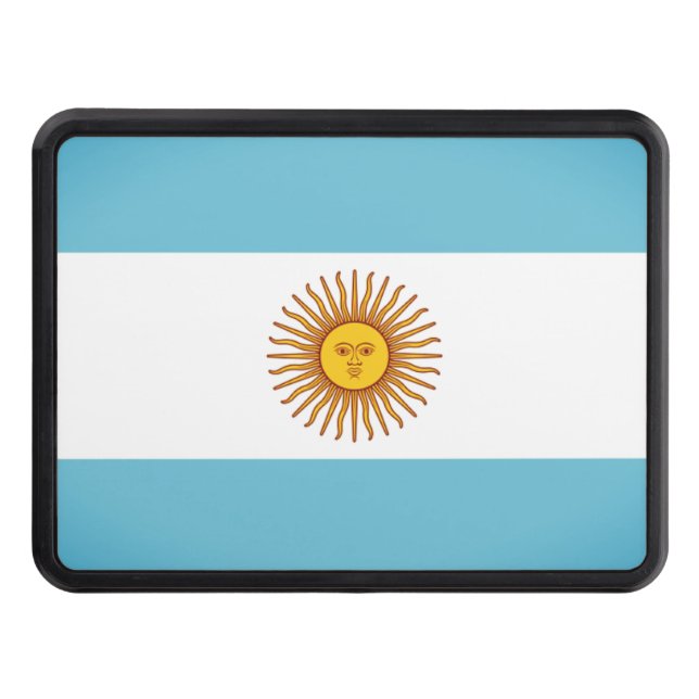 Flag of Argentina Trailer Hitch Cover (Front)