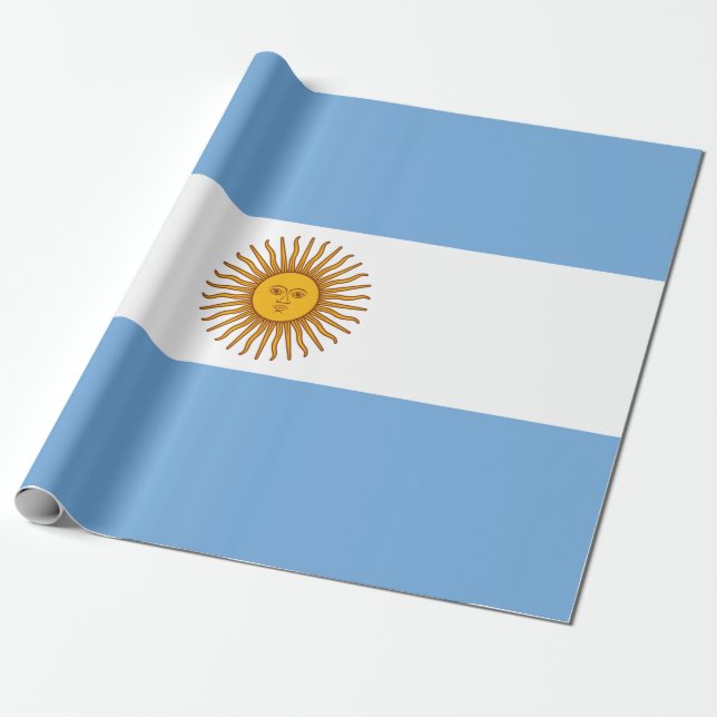 Flag of Argentina Wrapping Paper (Unrolled)