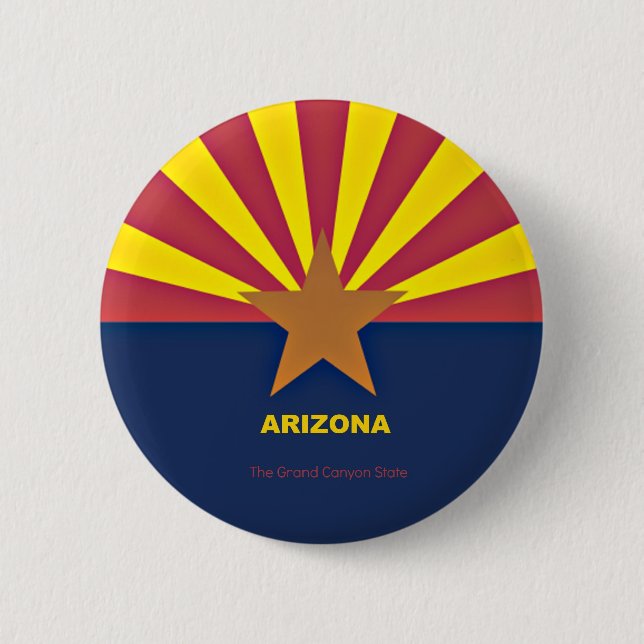 Flag of Arizona 2 Inch Round Button (Front)