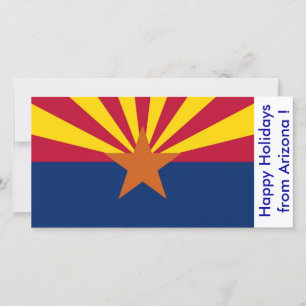 Flag of Arizona, Happy Holidays from U.S.A. Holiday Card