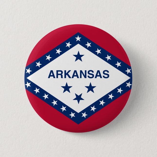Flag of Arkansas 2 Inch Round Button (Front)