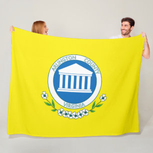 Flag of Arlington (Virginia) Fleece Blanket