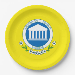Flag of Arlington (Virginia) Paper Plate