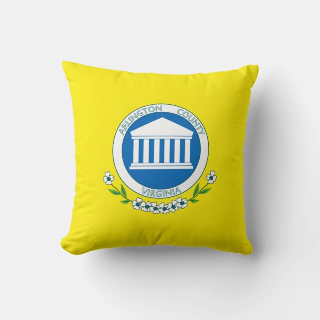 Flag of Arlington (Virginia) Throw Pillow (Front)
