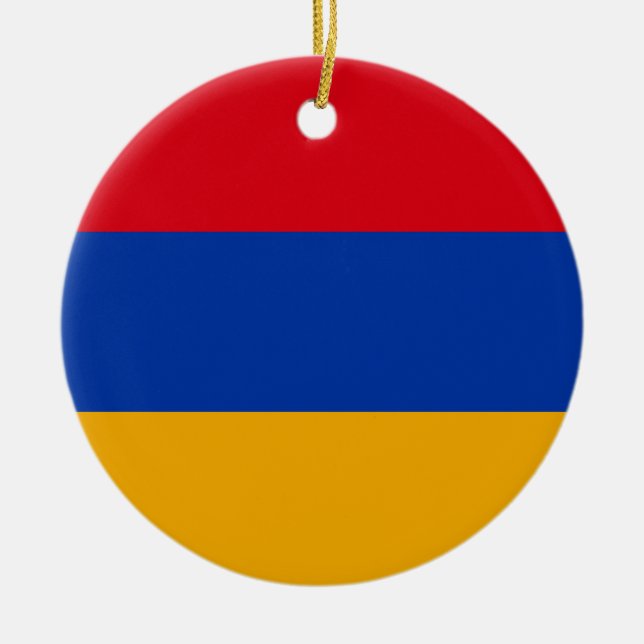 Flag of Armenia Ceramic Ornament (Front)