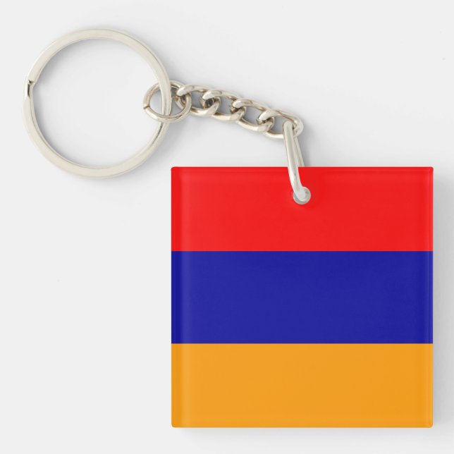 Flag of Armenia colours Keychain (Front)