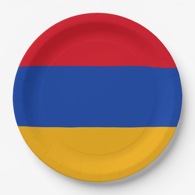 Flag of Armenia Paper Plate (Front)