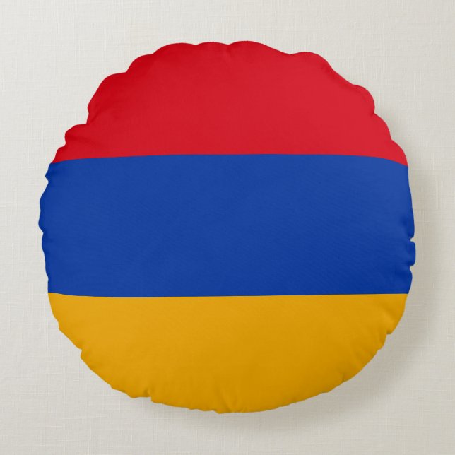 Flag of Armenia Round Pillow (Front)