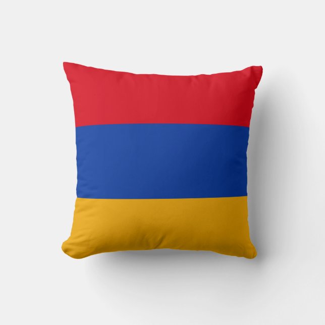 Flag of Armenia Throw Pillow (Front)