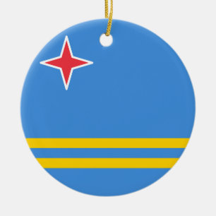 Flag of Aruba Ceramic Ornament