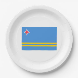 Flag of Aruba Paper Plate