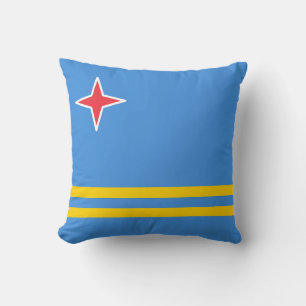 Flag of Aruba Throw Pillow