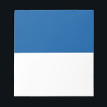Flag of Assen Notepad<br><div class="desc">Flag of Assen,  The Netherland
 The flag consists of two horizontal stripes of equal width,  the upper one blue and the lower one white</div>