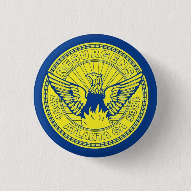 Flag of Atlanta, Georgia 1 Inch Round Button (Front)