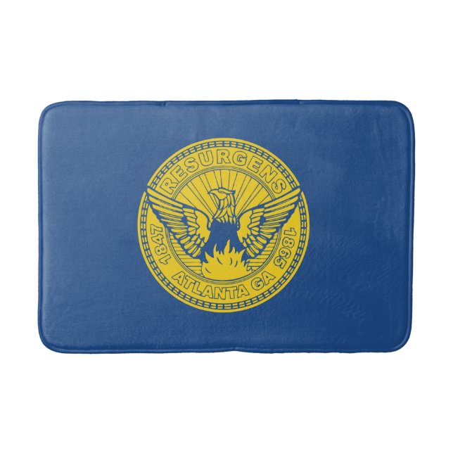 Flag of Atlanta, Georgia Bathroom Mat (Front)