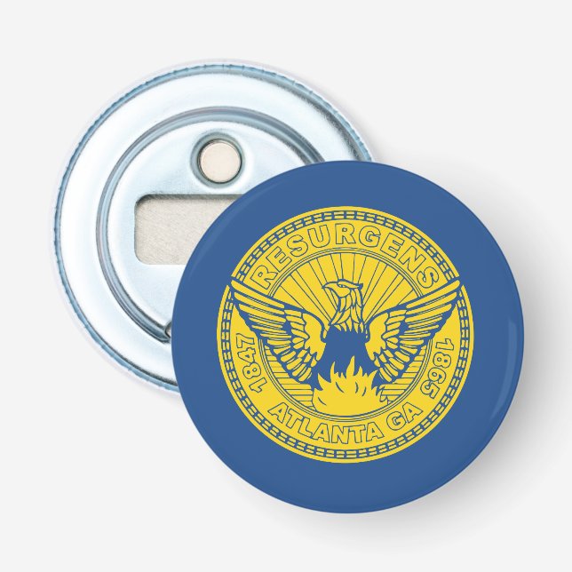 Flag of Atlanta, Georgia Bottle Opener (Front)