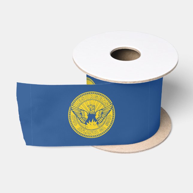 Flag of Atlanta, Georgia Satin Ribbon (Spool)