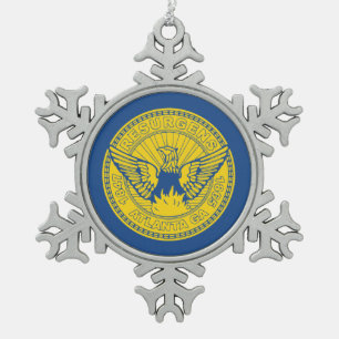 Flag of Atlanta, Georgia Snowflake Pewter Christma Christmas Ornament