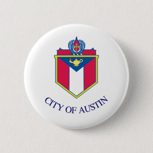 Flag of Austin, Texas 2 Inch Round Button