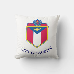 Flag of Austin, Texas Throw Pillow