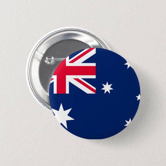 Flag of Australia 2 Inch Round Button (Front & Back)